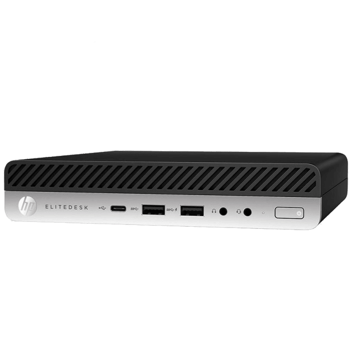 HP Desktop Mini 800 G4 con Intel Core i5 8500T, 8GB RAM, 240GB SSD, Windows 11 Pro, Grado A