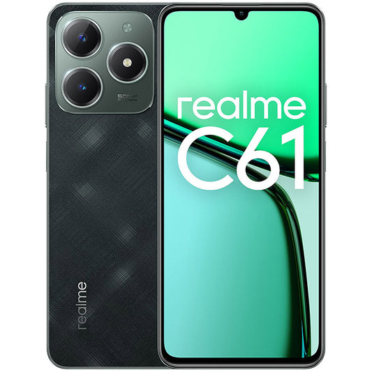 Realme C61 Dual Sim 6 74  6GB Ram 256GB Rom Dark Green   Nuovo