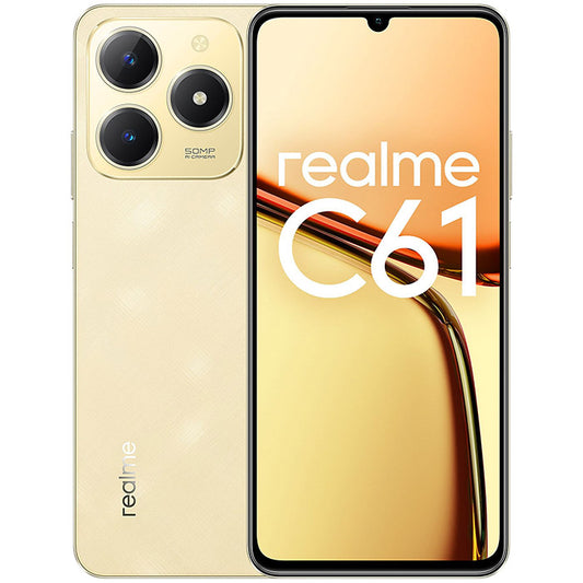 Realme C61 Dual Sim 6 74  6GB Ram 256GB Rom Sparkle Gold   Nuovo