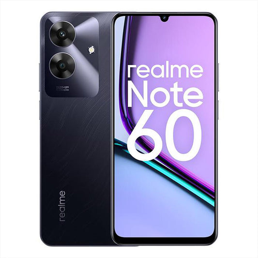 Realme Note 60 Smartphone Dual SIM 6.74" con 6GB RAM e 128GB di Archiviazione, Nero Marmo