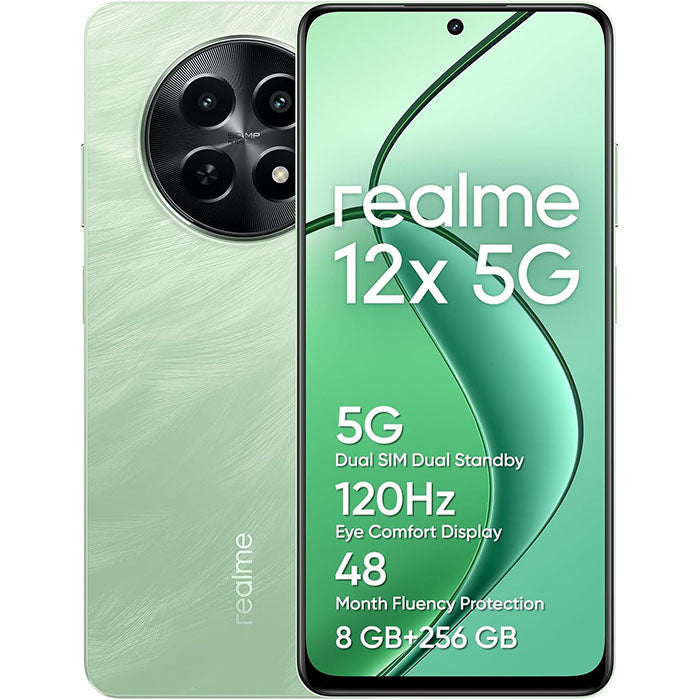 Realme 12X Dual Sim 5G 6 67  8GB Ram 256GB Rom Feather Green   Nuovo