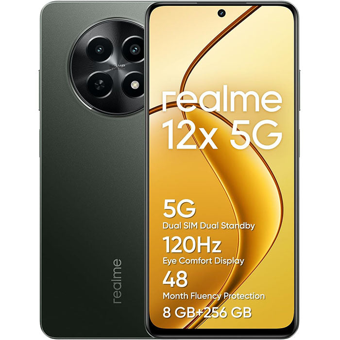 Realme 12X Dual Sim 5G 6 67  8GB Ram 256GB Rom Glowing Black   Nuovo