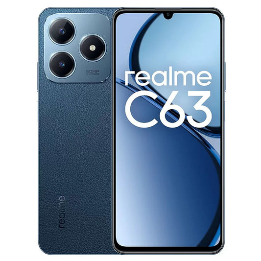 Realme C63 Dual Sim 6 7  8GB Ram 256GB Rom Leather Blue   Nuovo