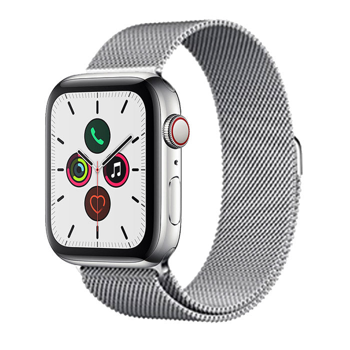 Apple Watch 5°Serie 44MM GPS 4G 32GB   Cassa in alluminio Silver   Cinturino Compatibile   Grado C   IVA a Margine