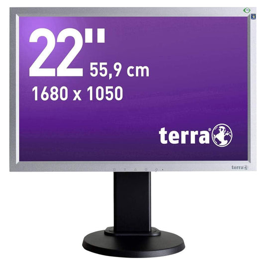 Monitor Wortmann Terra 2230W 22  HD VGA DVI Silver Black   Grado A