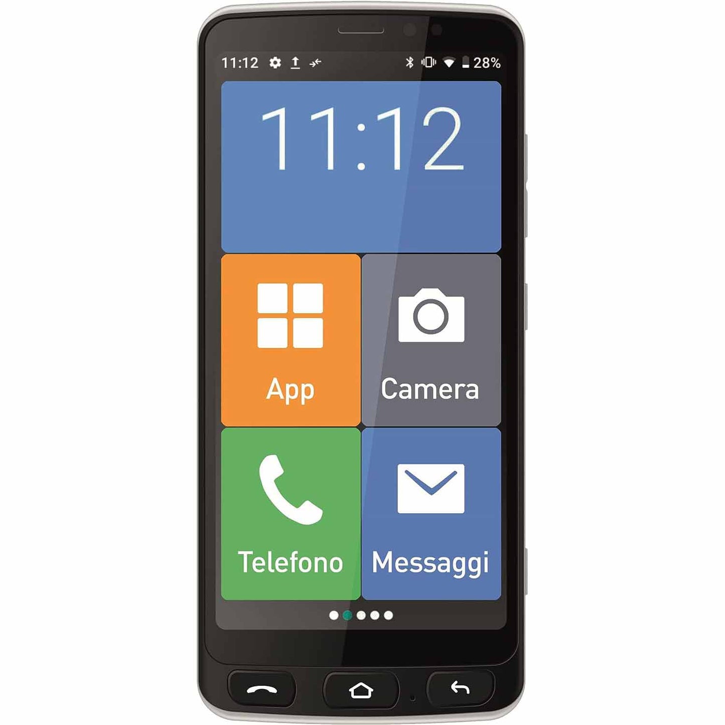 Smartphone Saiet Senior STS550: Tecnologia Facile e Stile Raffinato per Anziani - Nero, 2GB RAM, 16GB di Archiviazione